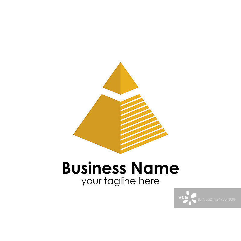 商业金字塔标志设计模板图片素材