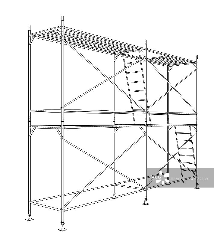 3D轮廓脚手架渲染图片素材