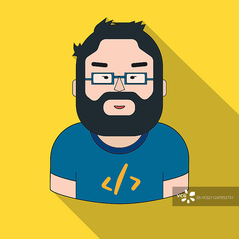 扁平风格程序员图标图片素材