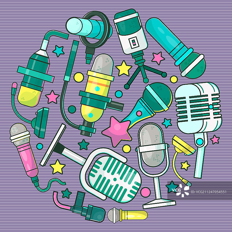 电视圆形图案上的突发新闻图片素材