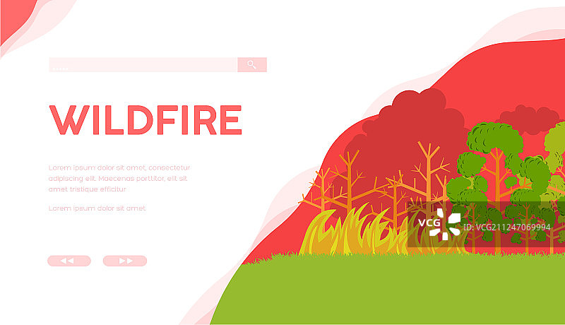 野火主题着陆页模板图片素材