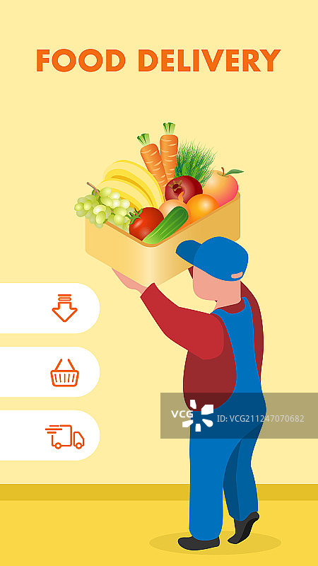 食品外卖服务网站海报模板图片素材