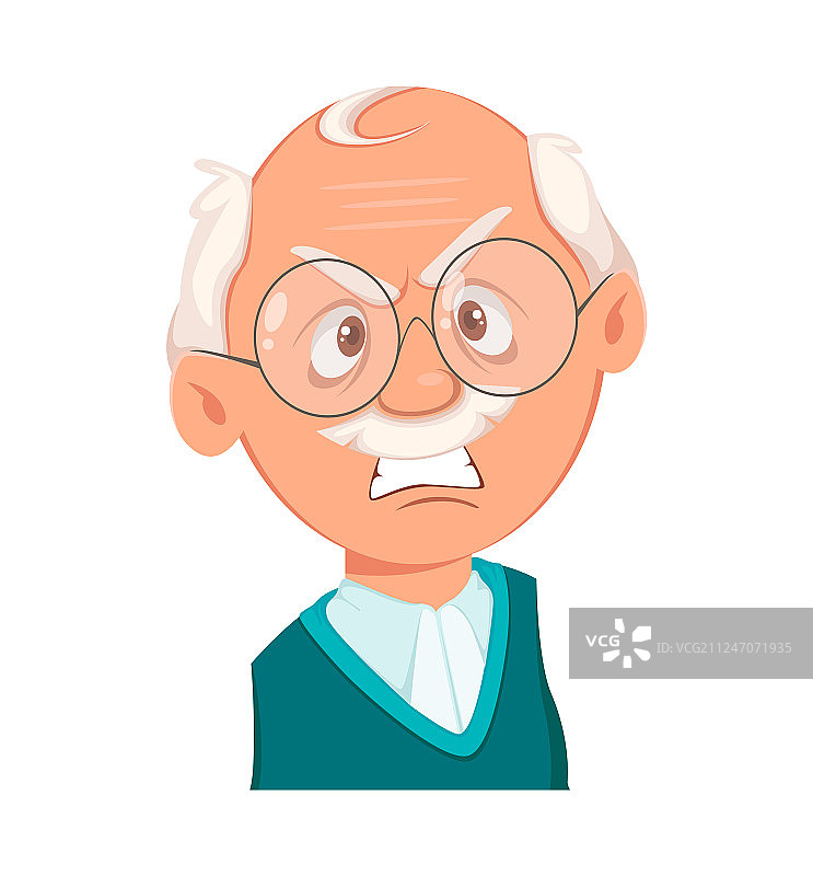 爷爷生气表情图片素材