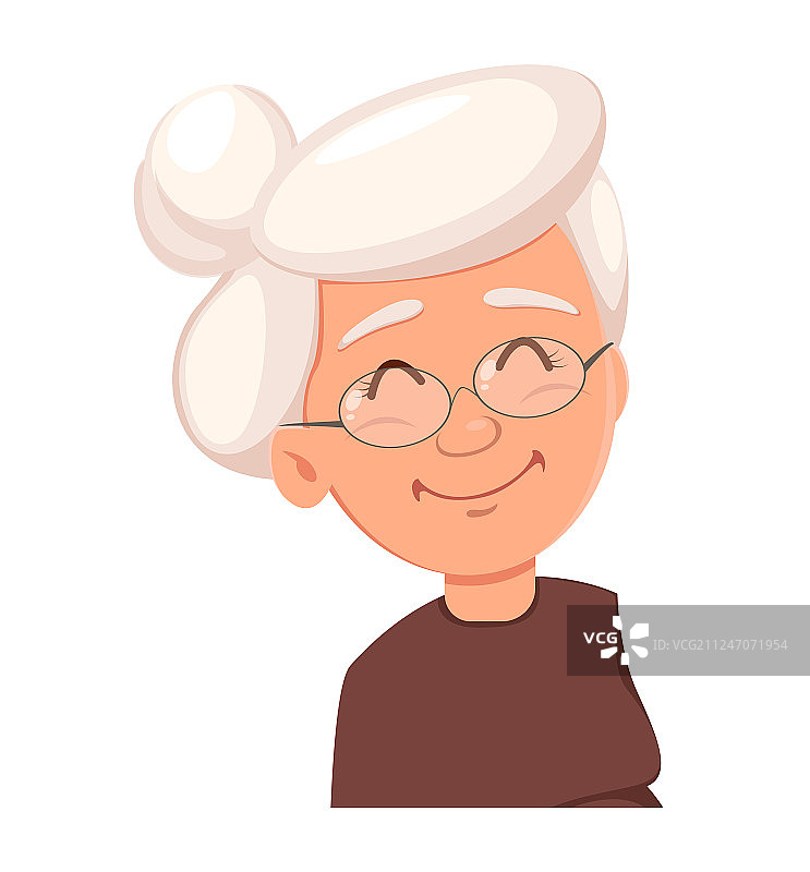 祖母：高兴表情图片素材