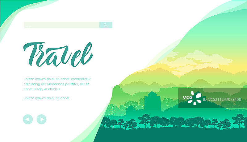 旅行社着陆页模板图片素材