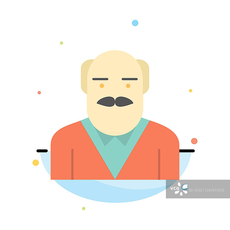 Дядо баща старец вуйчо абстрактен плосък цвят图片素材