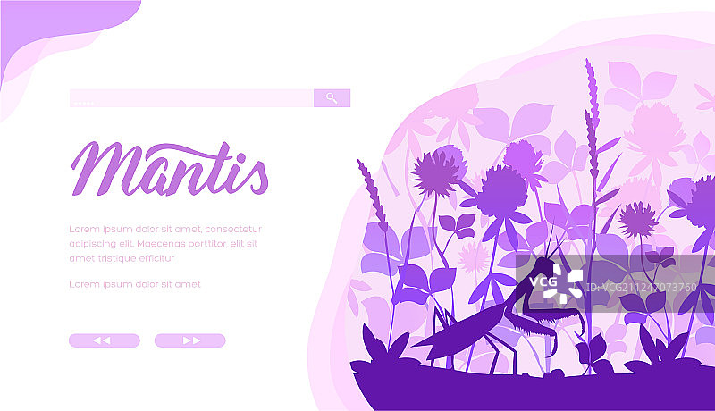 螳螂主题着陆页模板图片素材