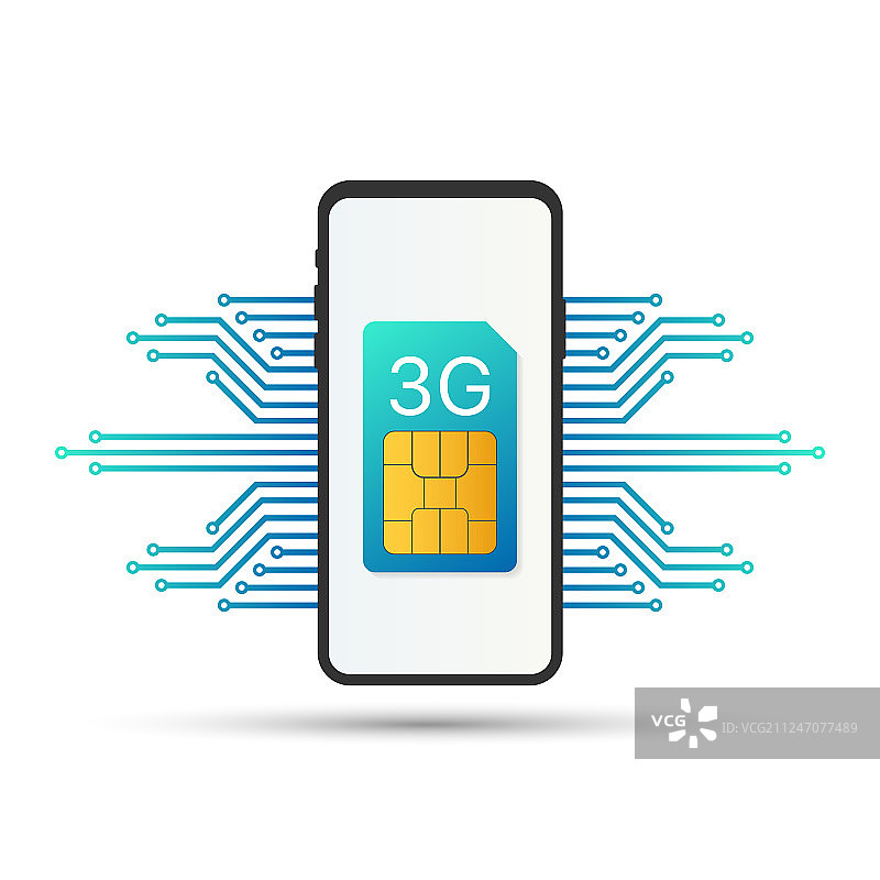 3G SIM卡移动通信技术图片素材