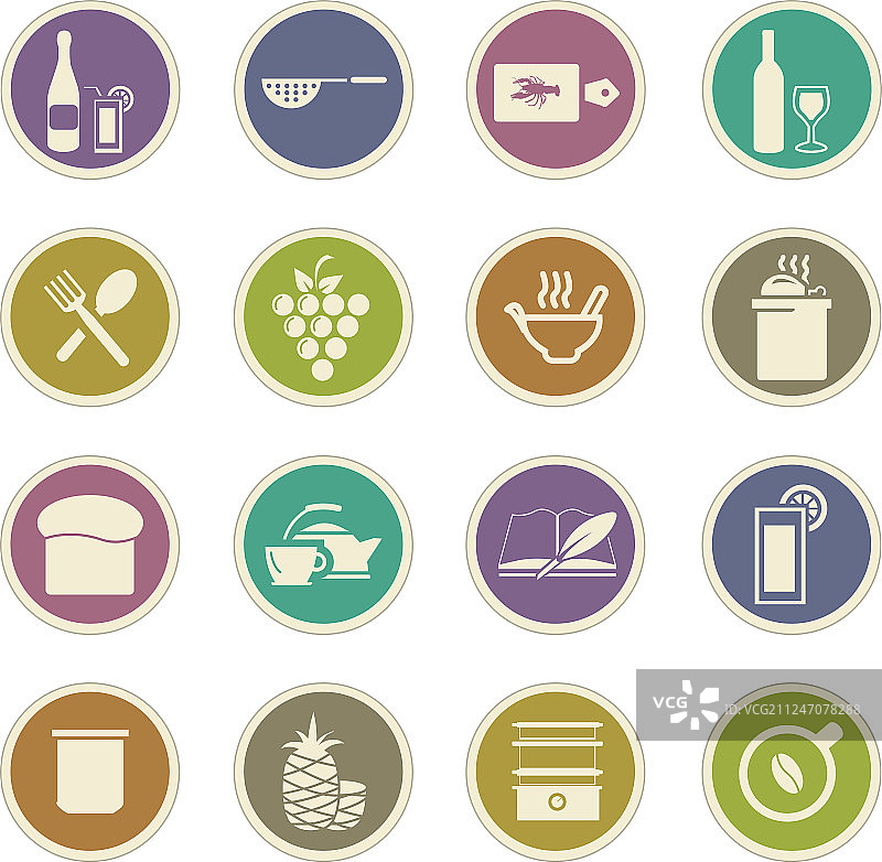 食物和厨房图标集图片素材
