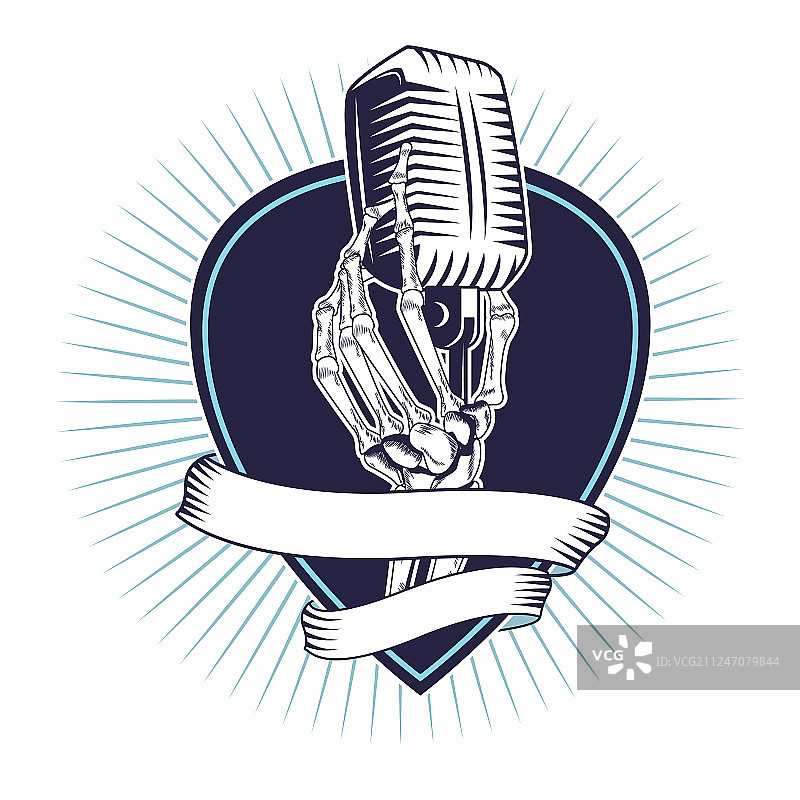 摇滚复古绘画图片素材