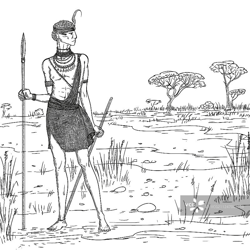 战士素描图片素材