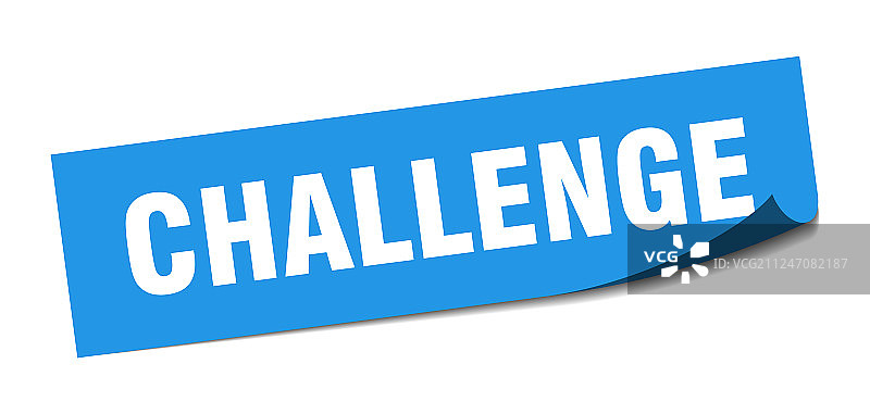 挑战贴纸方形隔离标志图片素材