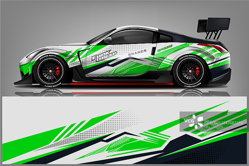 汽车贴花包装设计图片素材