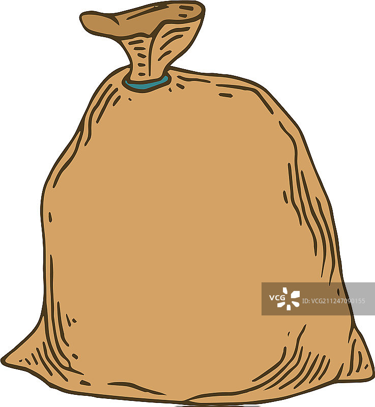 关闭的棕色帆布包图片素材