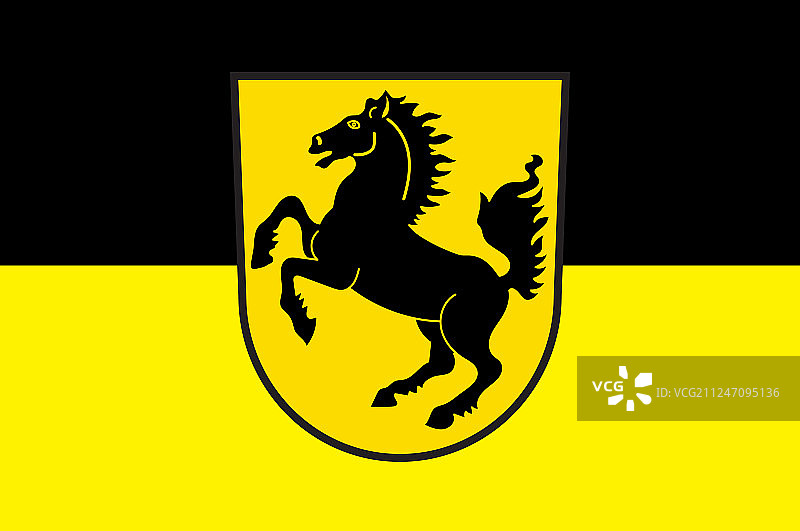 巴登-符腾堡州斯图加特市旗图片素材