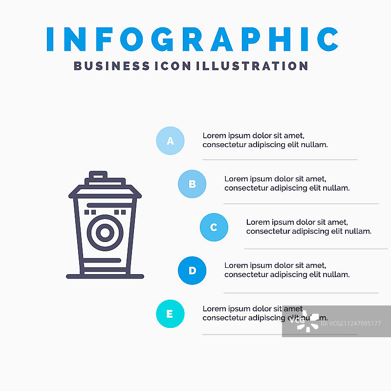 带有线条的星巴克黑咖啡咖啡杯图标图片素材