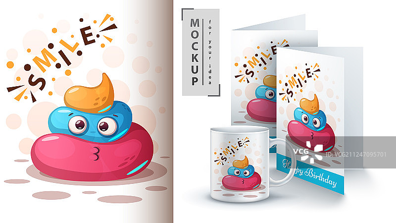 有趣的卡通图案样机图片素材