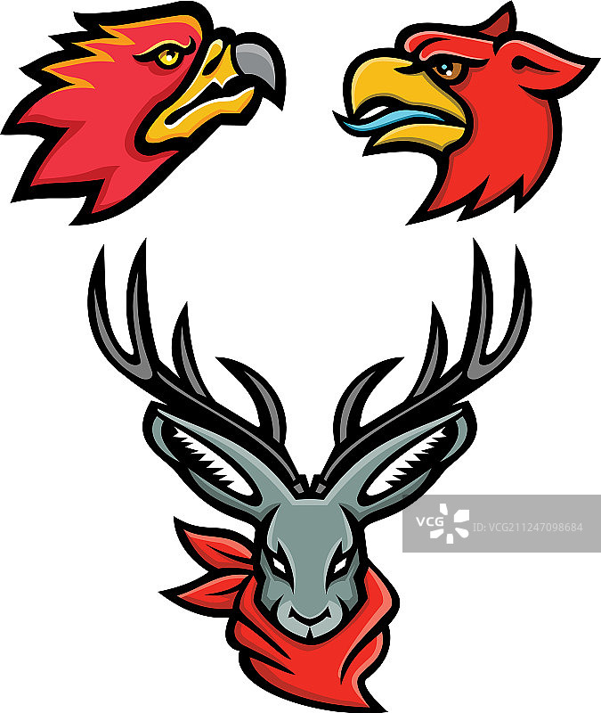 神话生物吉祥物合集图片素材