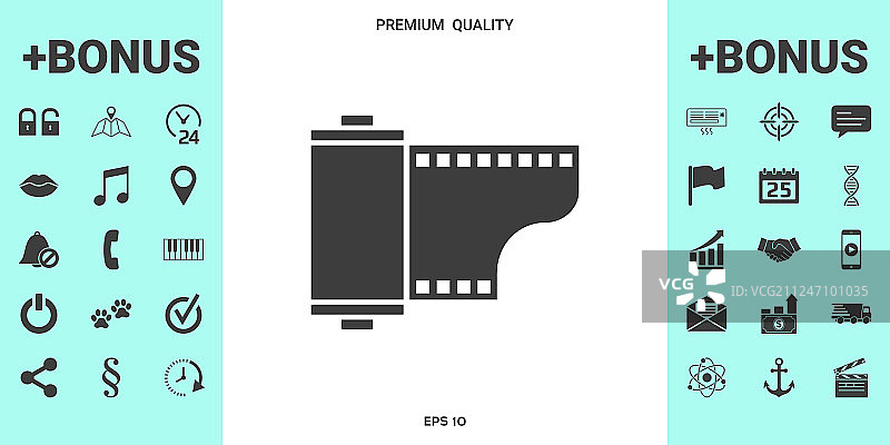 摄影胶片盒图标图片素材