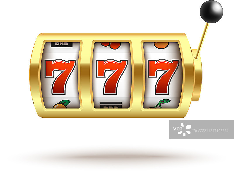 金色老虎机与幸运777图片素材