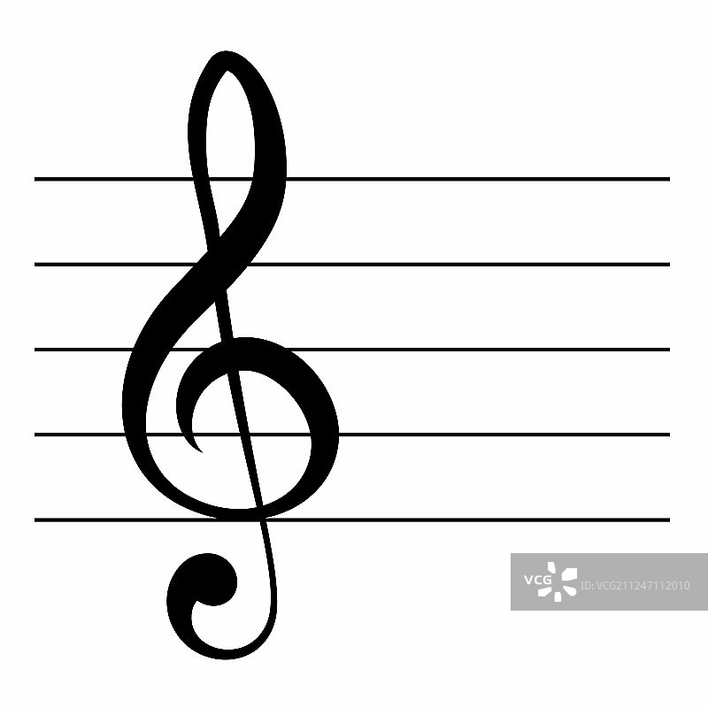 高音谱号符号图片素材