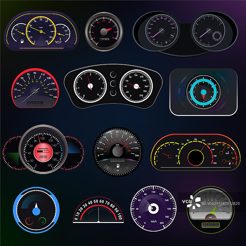 汽车速度仪表盘图片素材