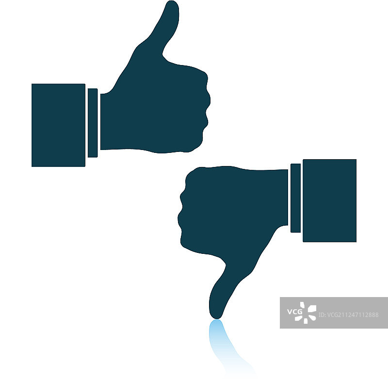 点赞和不喜欢图标图片素材