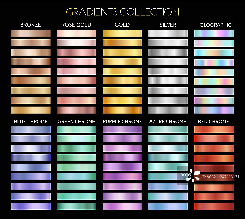 金银铜金属渐变集合图片素材