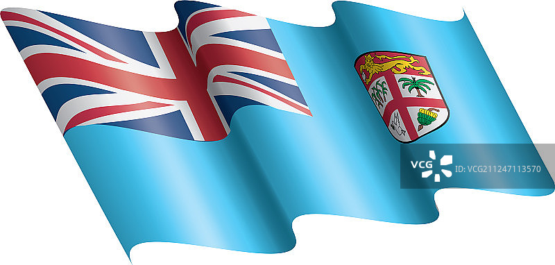 白色的斐济国旗图片素材