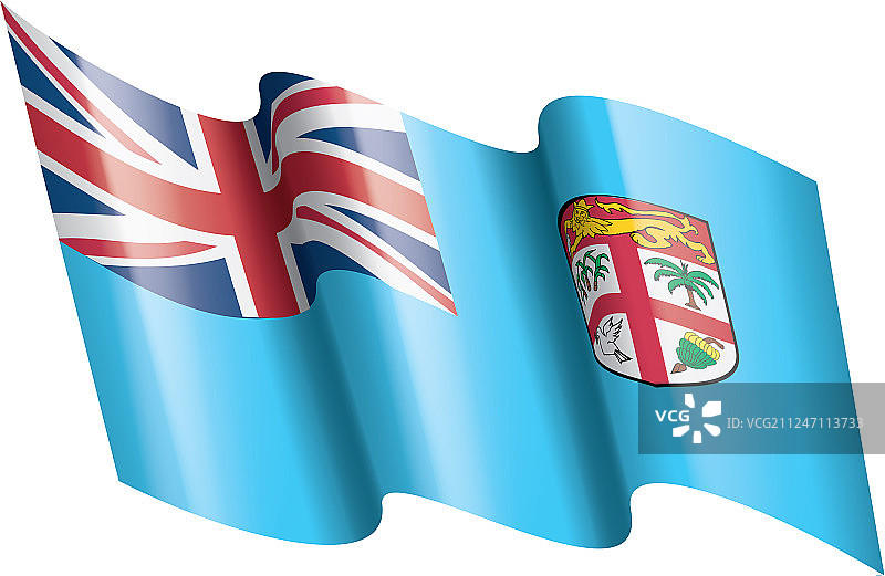 白色的斐济国旗图片素材