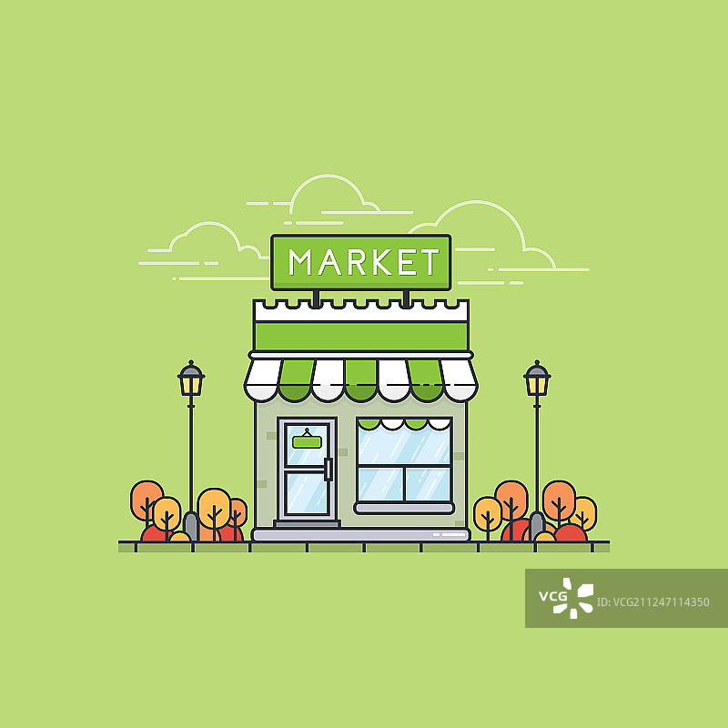 店铺建筑图片素材