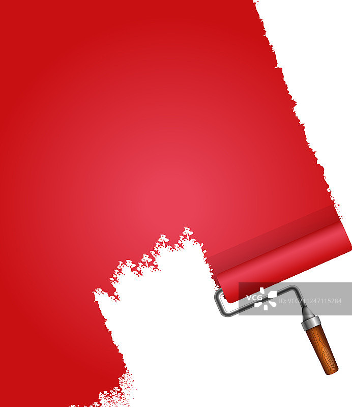 红色滚筒油漆图片素材