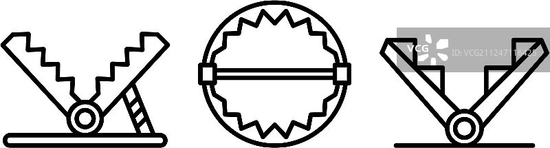 陷阱图标轮廓样式合集图片素材