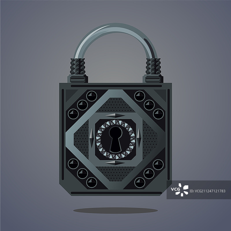 卡通复古锁图标图片素材