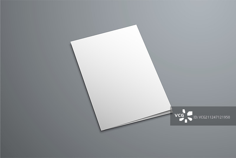 对折小册子封面样机图片素材