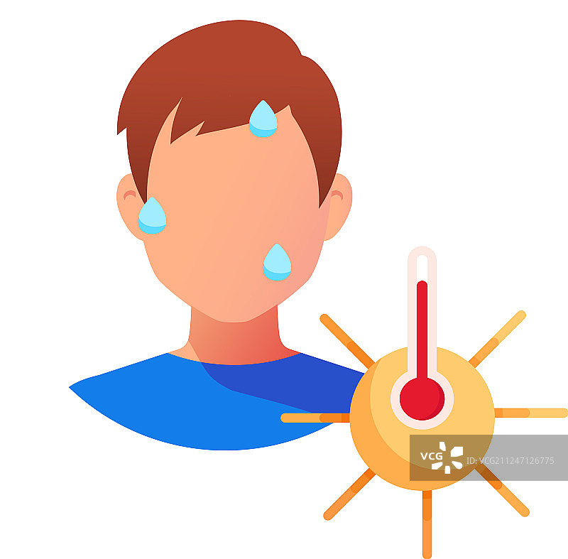 夏季中暑图片素材