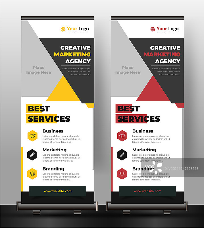 企业易拉宝模板图片素材