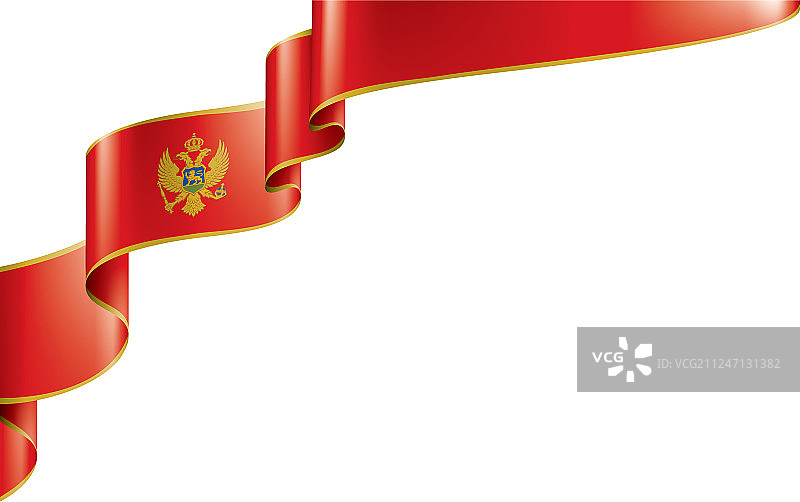 黑山国旗上有白色图片素材