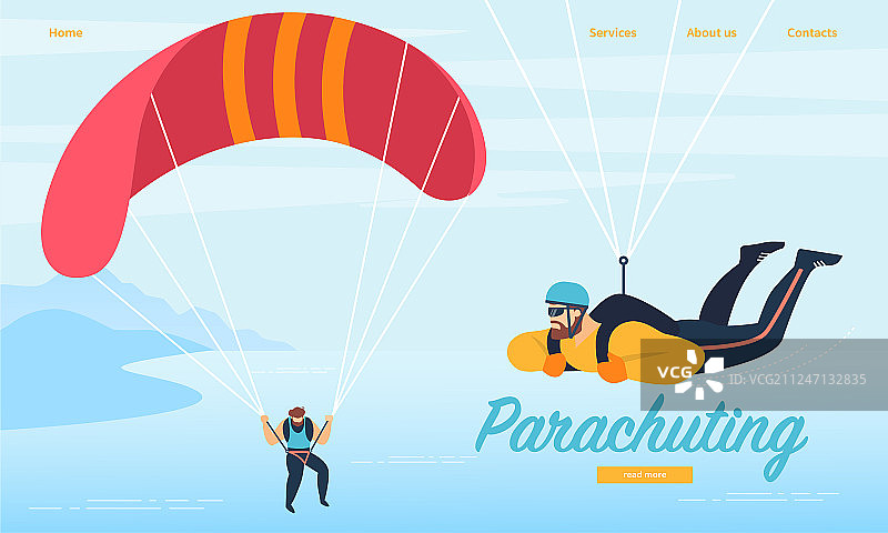 跳伞运动运动员图片素材