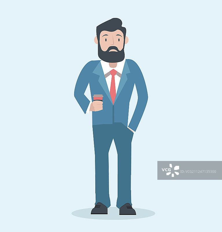 扁平风格的商务男人图片素材