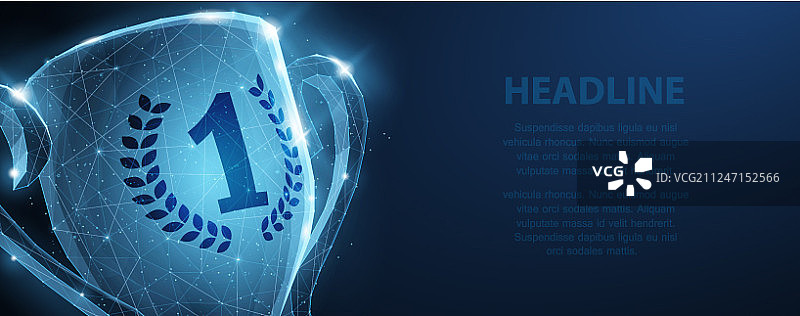 3D抽象花环奖杯图片素材