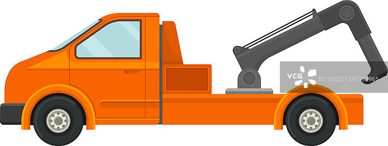 带起重机的拖车图片素材