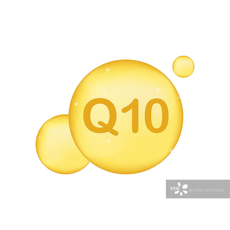 辅酶Q10黄金油滴药丸图标图片素材