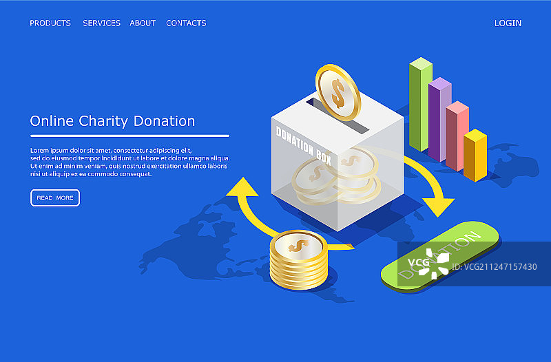 在线慈善捐赠网站登录页面图片素材