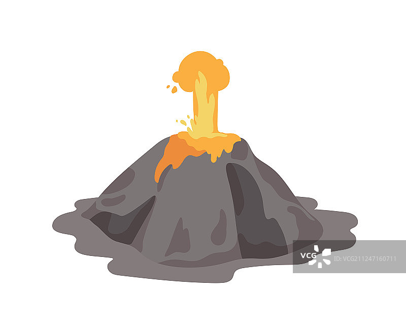 火山爆发熔岩喷泉喷射图片素材