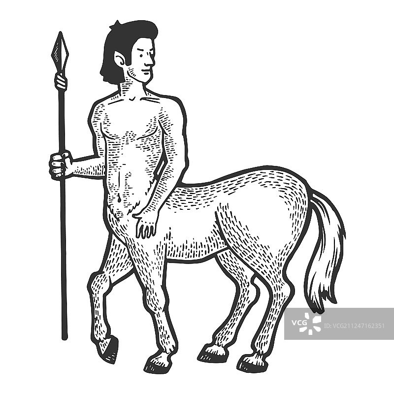 半人马神话生物雕刻图片素材