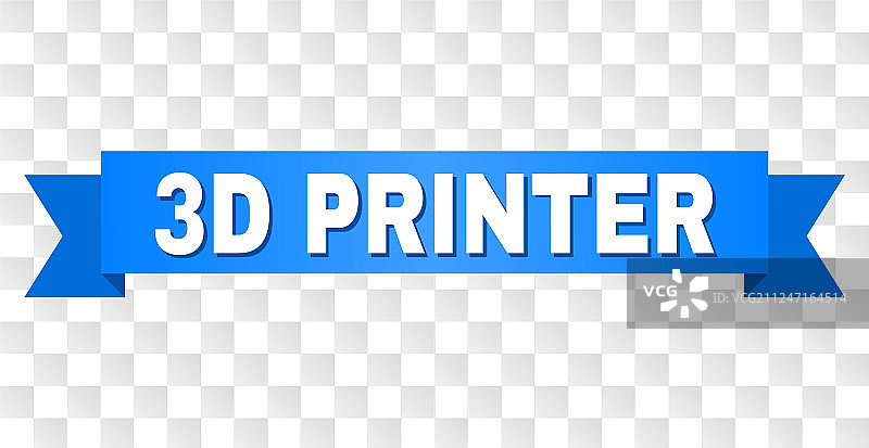 带3D打印机标题的蓝色胶带图片素材
