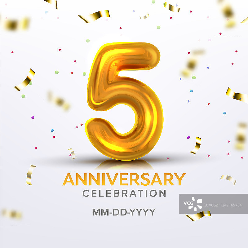 五周年庆典数字图片素材