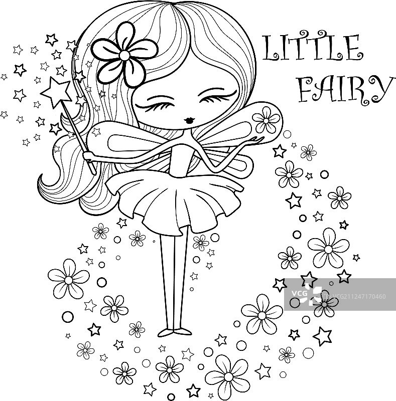 小仙女轮廓图片素材
