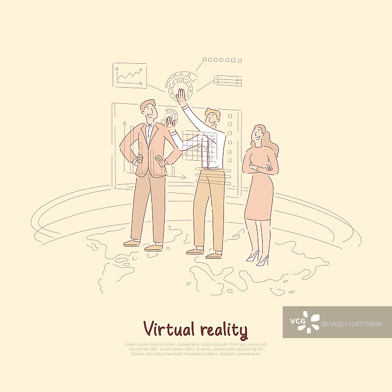 分析师使用互动界面图片素材